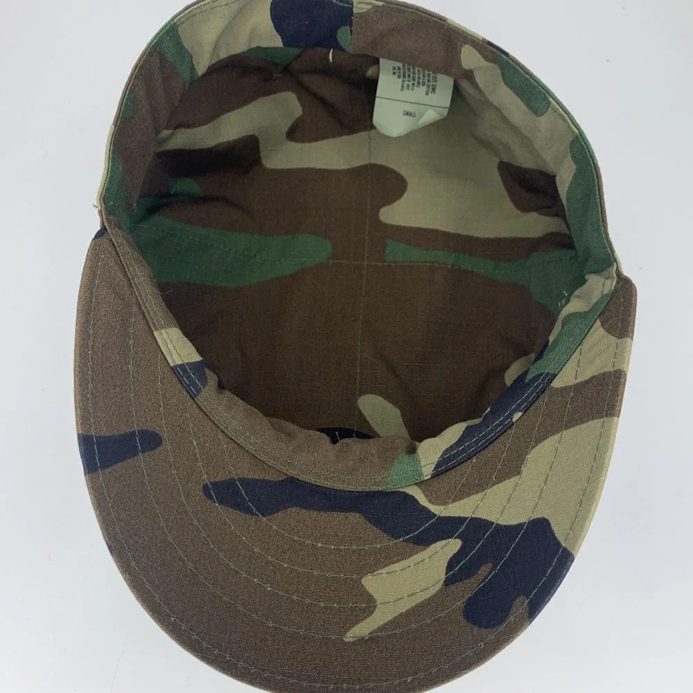 US Marine Corps USMC Small Utility Cap Woodland Camo 8 Point Hat Made In USA